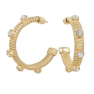 Crystal Station Metal Open Hoops